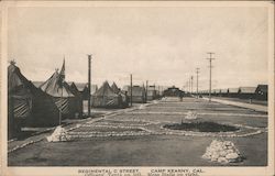 Regimental C Street, Camp Kearny Postcard