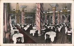 Dining Room of the Clift Hotel San Francisco, CA Postcard Postcard Postcard