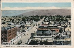 View Eastward from First National Bank Building San Jose, CA Postcard Postcard Postcard