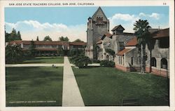 San Jose State Teachers College California Postcard Postcard Postcard