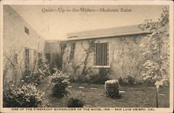 One of the Fireproof Bungalows of the Motel Inn San Luis Obispo, CA Postcard Postcard Postcard