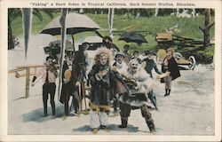 Faking a Snow Scene in Tropical California, Mack Sennett Studios Postcard