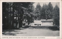 Campfire, Open Air Theatre, Russian River Postcard