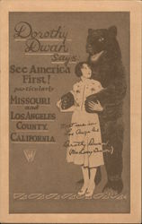 Dorothy Dwan says See America First! Postcard