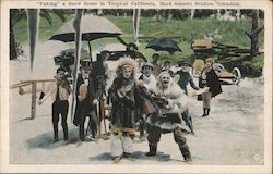 Faking A Snow Scene In Tropical California, Mack Sennett Studios, Edendale Postcard Postcard Postcard