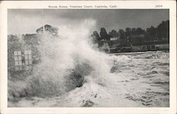 Storm Scene, Venitian Court Capitola, CA Postcard Postcard Postcard