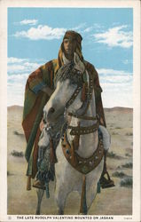 The Late Ruldolph Valentino Mounted on Jadaan Actors Postcard Postcard Postcard