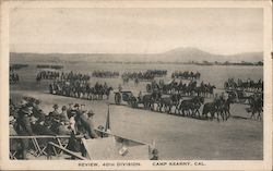 Review, 40th Division, Camp Kearny Postcard