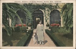 Beautiful Residence of Gloria Swanson Beverly Hills, CA Postcard Postcard Postcard