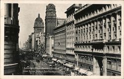 Looking Down Market Street from Fifth Street San Francisco, CA Postcard Postcard Postcard