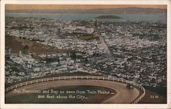 San Francisco and Bay as seen from Twin Peaks - 800 feet above the city Postcard