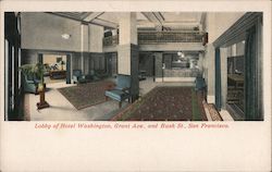 Lobby of Hotel Washington San Francisco, CA Postcard Postcard Postcard