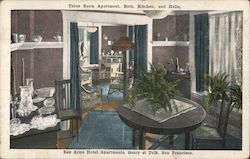 Rex Arms Hotel Apartments, Geary at Polk San Francisco, CA Postcard Postcard Postcard