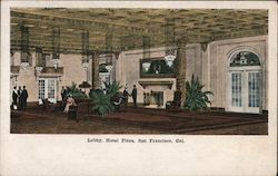 Lobby, Hotel Plaza Postcard