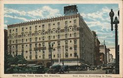 Hotel Plaza, Union Square San Francisco, CA Postcard Postcard Postcard