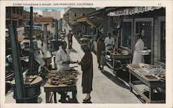 Scene at Fisherman's Wharf Postcard