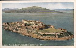 Alcatraz Island, San Francisco Bay Postcard