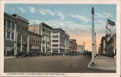 Automobile Row, Van Ness Avenue Postcard