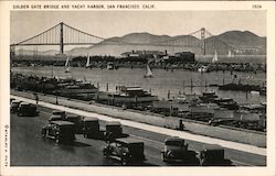 Golden Gate Bridge and Yacht Harbor Postcard