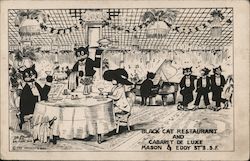 Black Cat Restuarant and Cabaret De Luxe San Francisco, CA Postcard Postcard Postcard