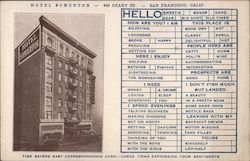 Hotel Somerton San Francisco, CA Postcard Postcard Postcard