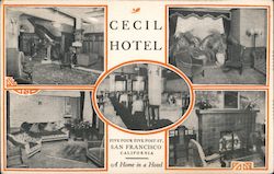 Cecil Hotel Five Four Five Post St. A Home in a Hotel San Francisco, CA Postcard Postcard Postcard