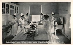 Student Nurses' Training Kitchen, Franklin Hospital, 14th and Noe Sts. San Francisco, CA Postcard Postcard Postcard