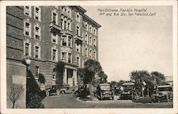 Main Entrance, Franklin Hospital, 14th and Noe Sts. Postcard