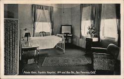 Private Room, Franklin Hospital, 14th and Noe Sts Postcard