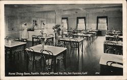 Nurses' Dining Room, Franklin Hospital Postcard