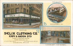 Selix Clothing Co. Eddy & Mason Sts San Francisco, CA Postcard Postcard Postcard