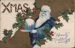 XMAS Hearty Greetings - Santa, North Pole Expedition Santa Claus Postcard Postcard Postcard