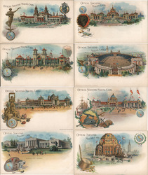 Set of 8: Pan-American Exposition Postcards 1901 Postcard