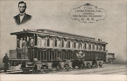 The Lincoln Funeral Car Postcard