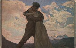 Couple Embracing Postcard