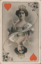 Lina Cavalieri - Queen of Hearts Opera Postcard Postcard Postcard