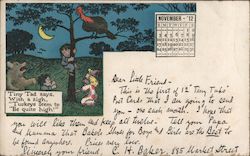 Tiny Tad Says With A Sigh, Turkeys Seem To Be Quite High. November 1912. Calendars Postcard Postcard Postcard