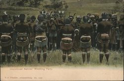 Uncivilized Natives' Wedding Party South Africa Postcard Postcard Postcard