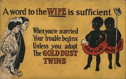 A word to the WIFE is sufficient Advertising Postcard Postcard Postcard