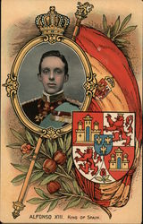 Alfonso XIII. King of Spain. Postcard