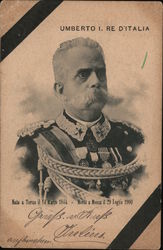 King Umberto I of Italy Royalty Postcard Postcard Postcard