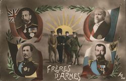 Freres D'Armes. England, France, Belgium, Russia. World War I Mug Postcard Postcard Postcard