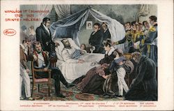 Napoleon on His Death Bed on St Helene, 1821 Postcard