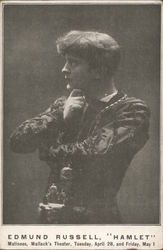 Edmund Russell as Hamlet Actors Postcard Postcard Postcard