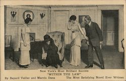 Within the Law, Bayard Veiller and Marvin Dana Theatre Postcard Postcard Postcard