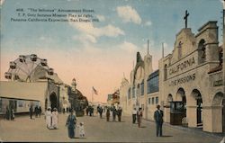 "The Isthmus" Amusement Street, Panama-Calif. Exposition, San Diego, 1915 California Postcard Postcard Postcard