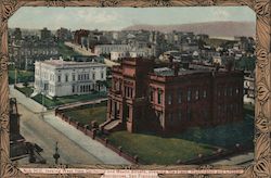 Nob Hill, looking west from California and Mason Streets, showing the Flood, Huntington and Crocker San Francisco, CA Postcard P Postcard