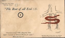 The Root Of All Evil ($). Comic, Funny Postcard Postcard Postcard