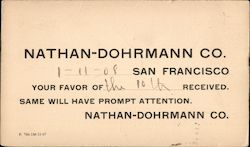 Nathan-Dohrmann Co Postcard