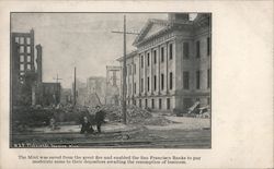 San Francisco Mint after teh 1906 earthquake and fire Postcard